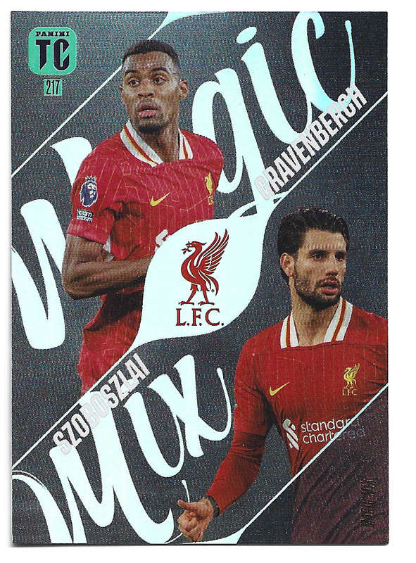 SZOBOSZLAI/GRAVENBERCH - PANINI `TOP CLASS` 2025 COLLECTION - FOIL MAGIC MIX TRADING CARD 217