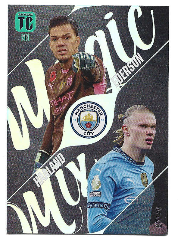 HAALAND/EDERSON - PANINI `TOP CLASS` 2025 COLLECTION - FOIL MAGIC MIX TRADING CARD 219