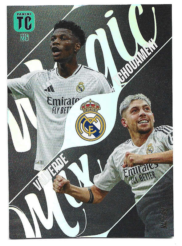 VALVERDE/TCHOUAMENI - PANINI `TOP CLASS` 2025 COLLECTION - FOIL MAGIC MIX TRADING CARD 225