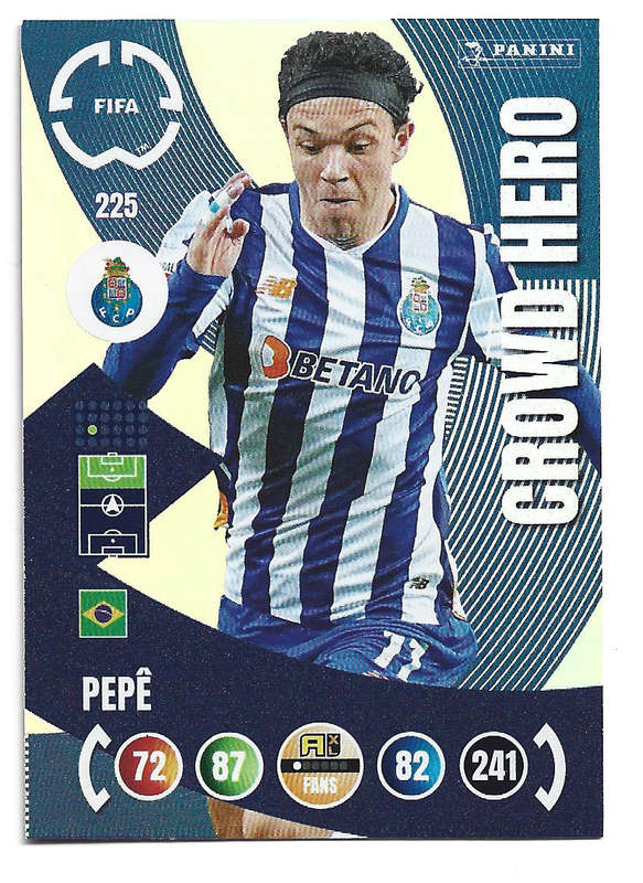PEPE - PANINI CLUB WORLD CUP 2025 - FOIL CROWD HERO TRADING CARD 225