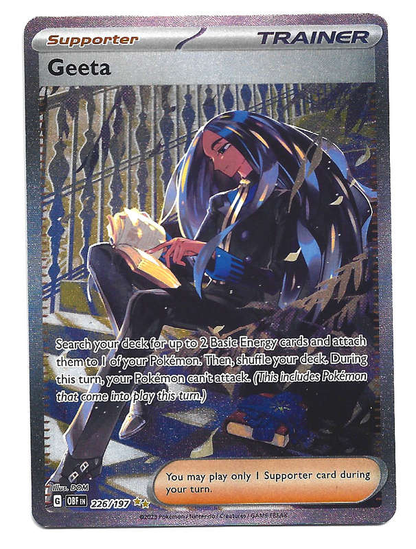 GEETA  -  Special Illustration Holofoil Rare Pokemon TCG Obsidian Flames 226/197 Trading Card