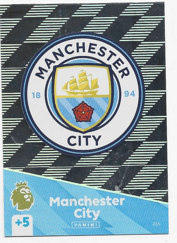 MANCHESTER CITY FC -  PANINI English Premier League 2024/25 - FOIL "CLUB LOGO" TRADING CARD 226