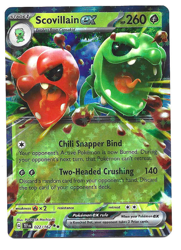 SCOVILLAIN EX -  HOLO D/RARE  22/162  POKEMON TCG TEMPORAL FORCES TRADING CARD