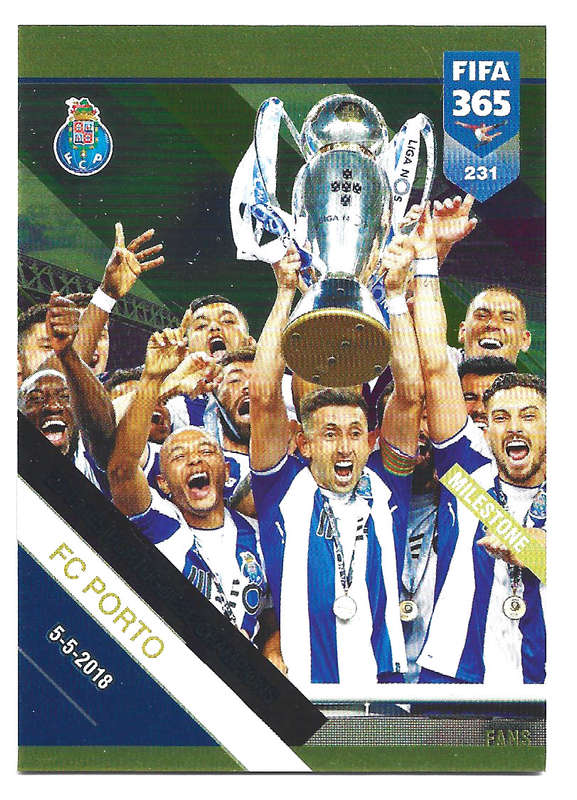 FC PORTO - PANINI FIFA 365 2019 COLLECTION - FOIL `FANS FAVOURITE` TRADING CARD 231