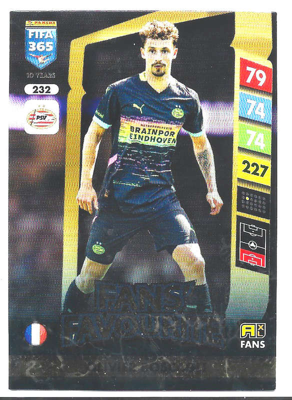OLIVIER BASCAGLI - PANINI FIFA 365 COLLECTION 2025 - FOIL "FANS FAVOURITE" TRADING CARD 232