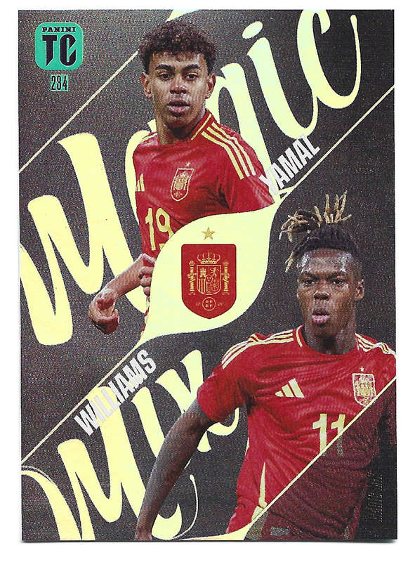 YAMAL/WILLIAMS - PANINI `TOP CLASS` 2025 COLLECTION - FOIL MAGIC MIX TRADING CARD 234