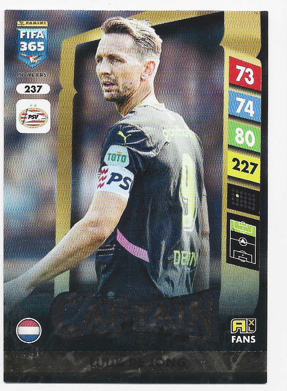 LUUK DE JONG - PANINI FIFA 365 COLLECTION 2025 - FOIL "CAPTAIN" TRADING CARD 237