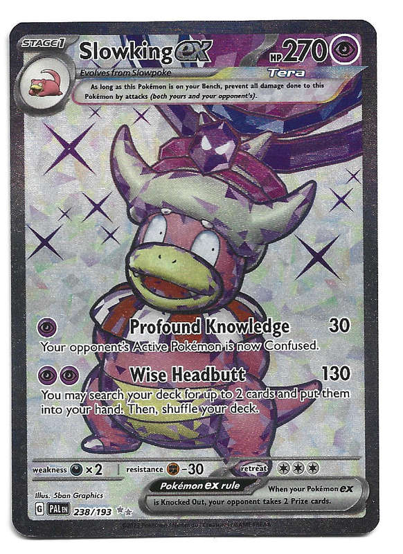 SLOWKING EX - FULL ART ILLUSTRATION U/RARE 238/193 POKEMON TCG PALDEA EVOLVED TRADING CARD