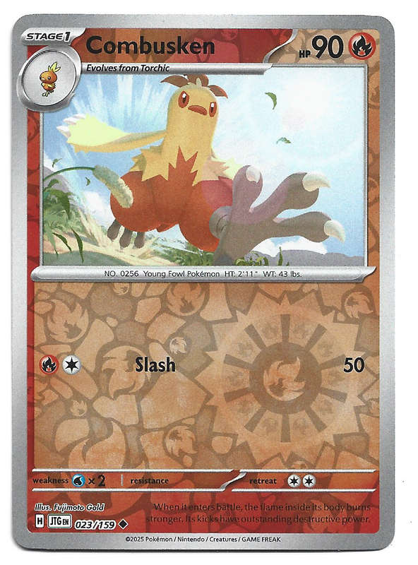 COMBUSKEN - REVERSE HOLO  23/159 POKEMON TCG JOURNEY TOGETHER TRADING CARD