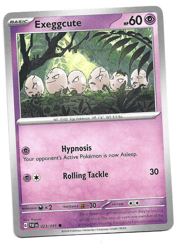 EXEGGCUTE -  COMMON 23/91 POKEMON TCG PALDEAN FATES  TRADING CARD