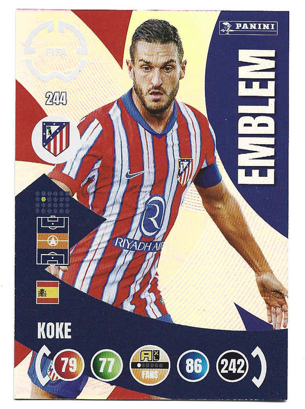 KOKE - PANINI CLUB WORLD CUP 2025 - FOIL EMBLEM TRADING CARD 244