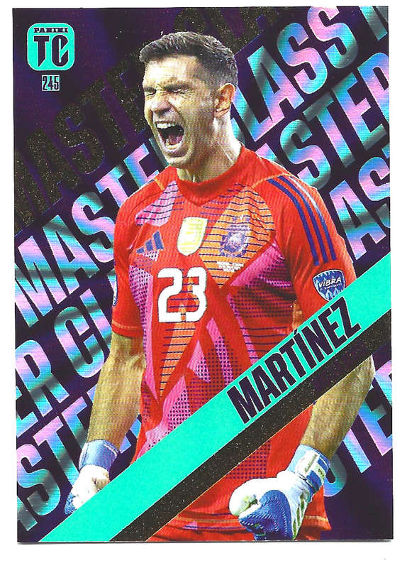 EMILIANO MARTINEZ - PANINI `TOP CLASS` 2025 COLLECTION - FOIL MASTERCLASS TRADING CARD 245