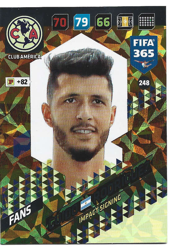 GUIDO RODRIGUEZ - PANINI FIFA 365 COLLECTION 2018  - FOIL `IMPACT SIGNING` TRADING CARD 248