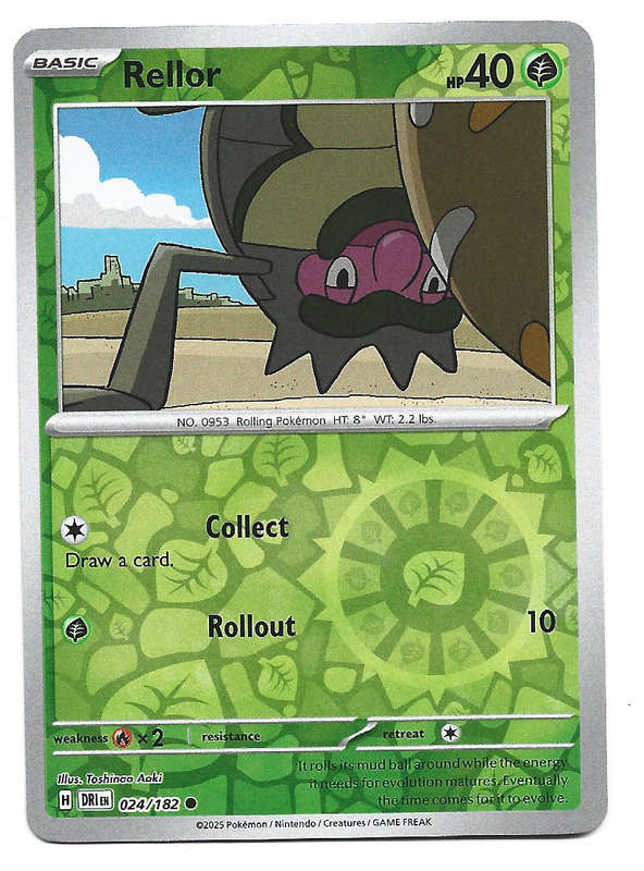 RELLOR - REVERSE HOLO  24/182  POKEMON TCG DESTINED RIVALS TRADING CARD