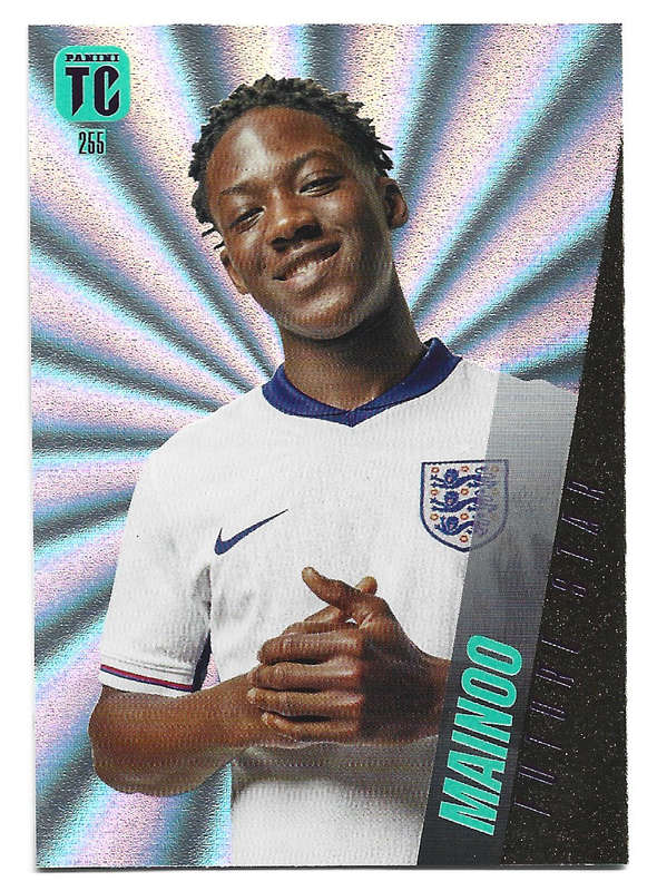 KOBBIE MAINOO - PANINI `TOP CLASS` 2025 COLLECTION - FOIL FUTURE STAR TRADING CARD 255