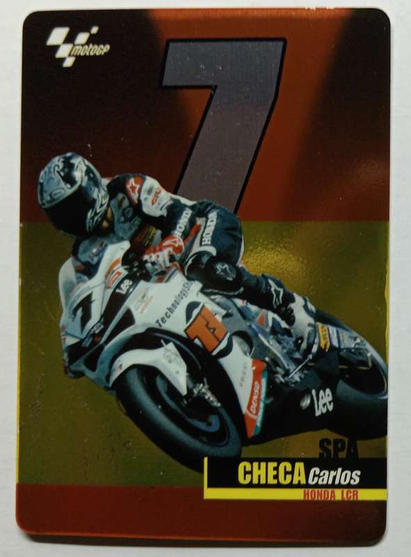 CALOS CHECA - MOTO GP 07 `PREZIOSI COLLECTION`  - RARE FOIL TRADING CARD 025