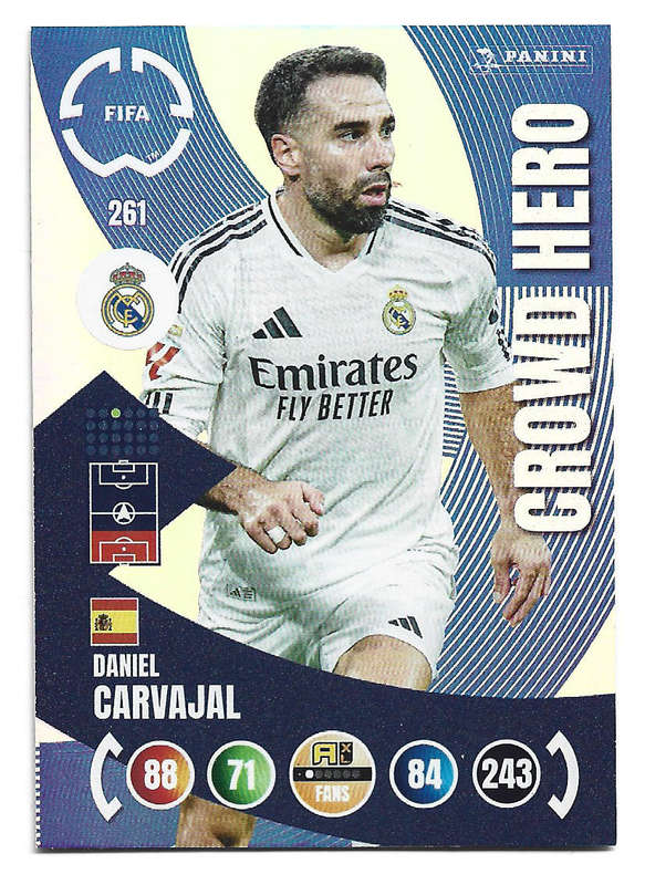 DANIEL CARVAJAL - PANINI CLUB WORLD CUP 2025 - FOIL CROWD HERO TRADING CARD 251