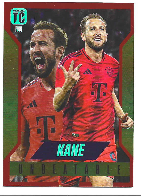 HARRY KANE - PANINI `TOP CLASS` 2025 COLLECTION - RARE RED FOIL UNBEATABLE TRADING CARD 263