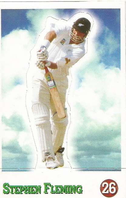 STEPHEN FLEMING - SELECT CRICKET 1997/98 STICKER COLLECTION - RARE "POP-UP" TRADING CARD 26