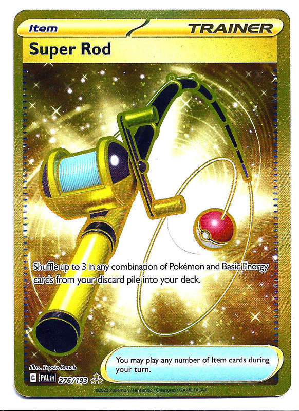 SUPER ROD - FULL ART ILLUSTRATION 276/193 POKEMON TCG PALDEA EVOLVED TRADING CARD