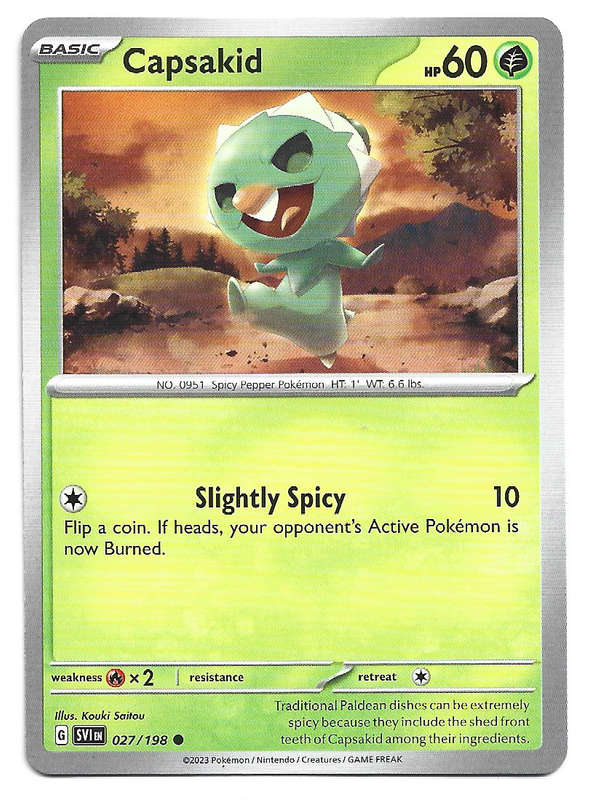 CAPSAKID - POKEMON SCARLET & VIOLET  27/198 COMMON TRADING CARD