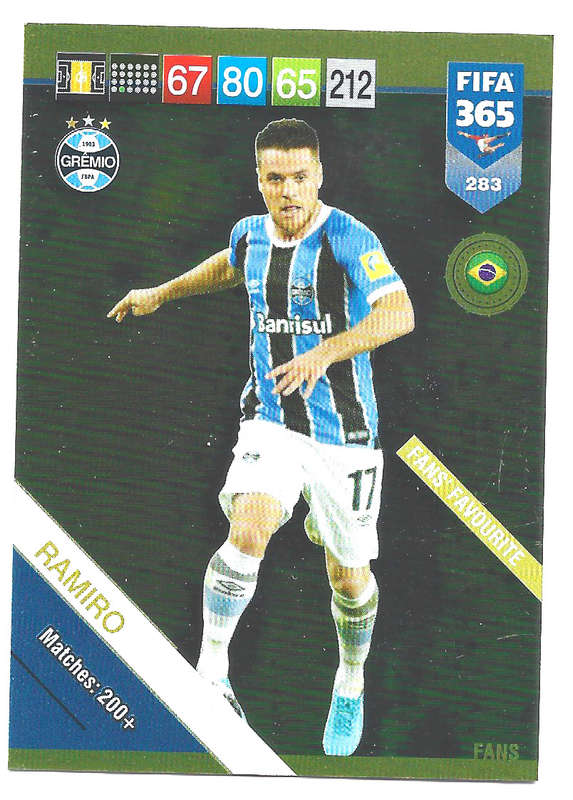 RAMIRO - PANINI FIFA 365 2019 COLLECTION - FOIL `FANS FAVOURITE` TRADING CARD 283