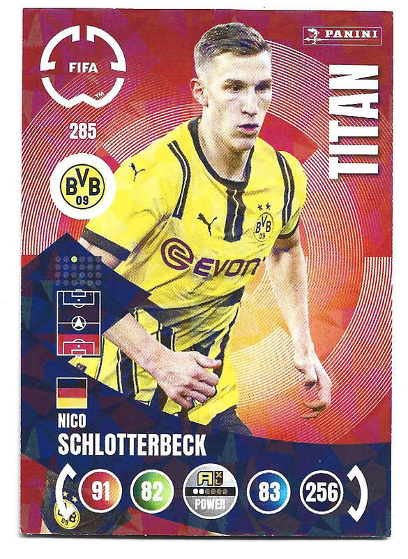 NICO SCHLOTTERBECK - PANINI CLUB WORLD CUP 2025 - FOIL MAGICIAN TRADING CARD 285