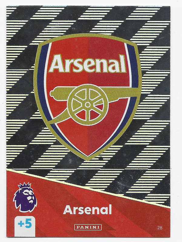 ARSENAL FC -  PANINI English Premier League 2024/25 - FOIL "CLUB LOGO" TRADING CARD 28