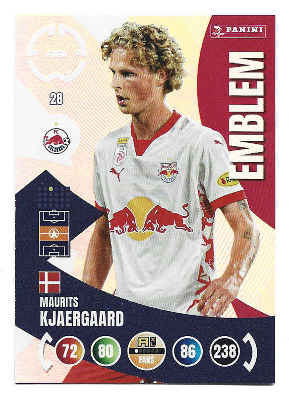MAURITS KJAERGAARD - PANINI CLUB WORLD CUP 2025 - FOIL EMBLEM TRADING CARD 28