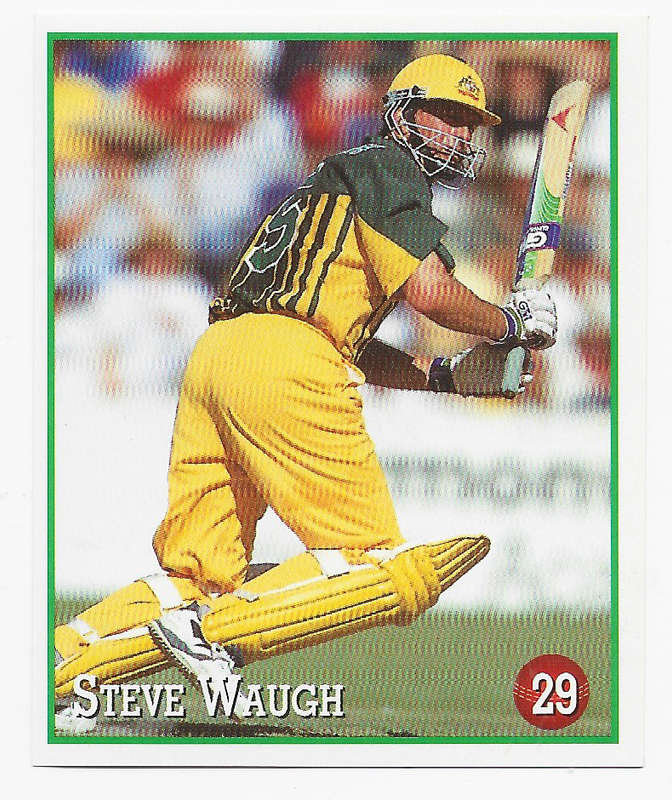 STEVE WAUGH - 199798 SELECT CRICKET STICKER COLLECTION  - STICKER 29