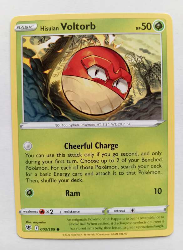 POKEMON CARD -VOLTORB COMMON 2/189 ASTRAL RADIANCE 2022 TRADING CARD - MINT