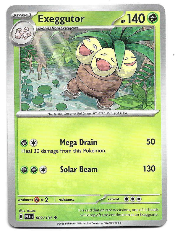 EXEGGCUTOR - COMMON  2/131 POKEMON TCG PRISMATIC EVOLUTIONS  TRADING CARD