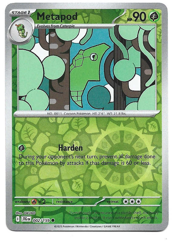 MATAPOD - REVERSE HOLO  2/159 POKEMON TCG JOURNEY TOGETHER TRADING CARD