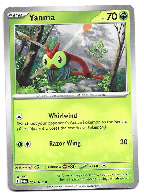 YANMA - COMMON  2/182  POKEMON TCG DESTINED RIVALS TRADING CARD