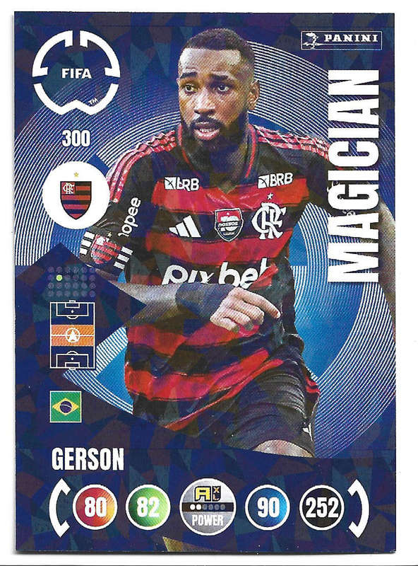 GERSON - PANINI CLUB WORLD CUP 2025 - FOIL MAGICIAN TRADING CARD 300