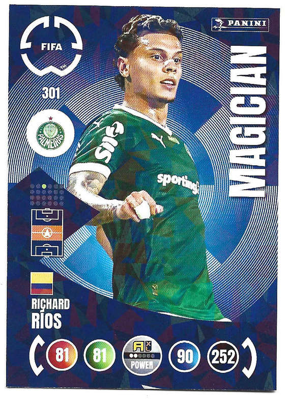 RICARDO RIOS - PANINI CLUB WORLD CUP 2025 - FOIL MAGICIAN TRADING CARD 301