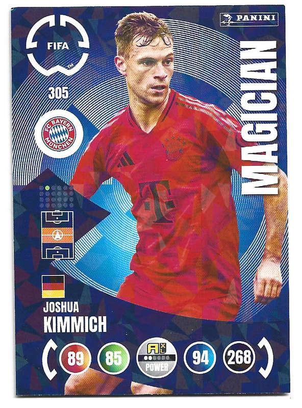 JOSHUA KIMMICH - PANINI CLUB WORLD CUP 2025 - FOIL MAGICIAN TRADING CARD 305