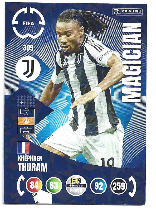 KHAPHREN THURAM - PANINI CLUB WORLD CUP 2025 - FOIL MAGICIAN TRADING CARD 309