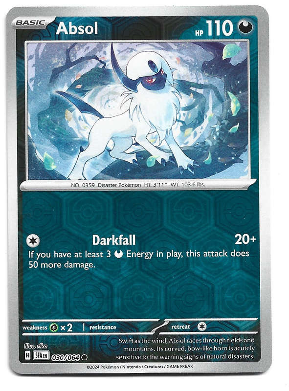 ABSOL -   REVERSE HOLO  30/64 POKEMON TCG SHROUDED FABLE TRADING CARD