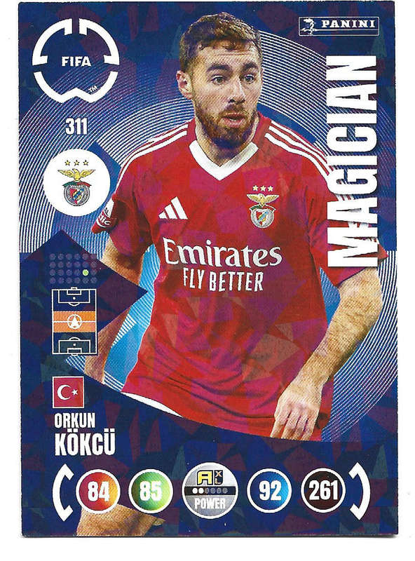 ORHUN KOKCU - PANINI CLUB WORLD CUP 2025 - FOIL MAGICIAN TRADING CARD 311