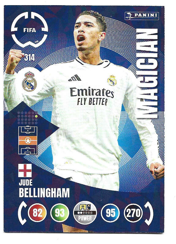 JUDE BELLINGHAM - PANINI CLUB WORLD CUP 2025 - FOIL MAGICIAN TRADING CARD 314