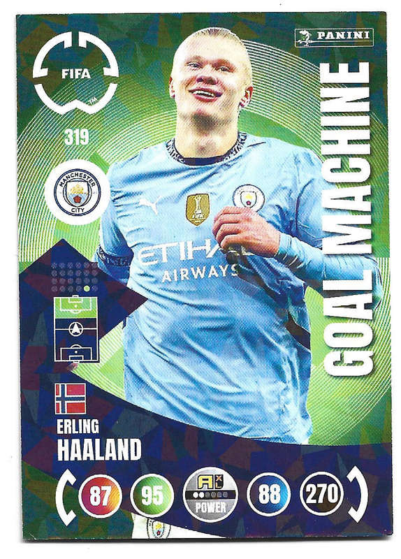 HERLING HAALAND - PANINI CLUB WORLD CUP 2025 - FOIL GOAL MACHINE TRADING CARD 319