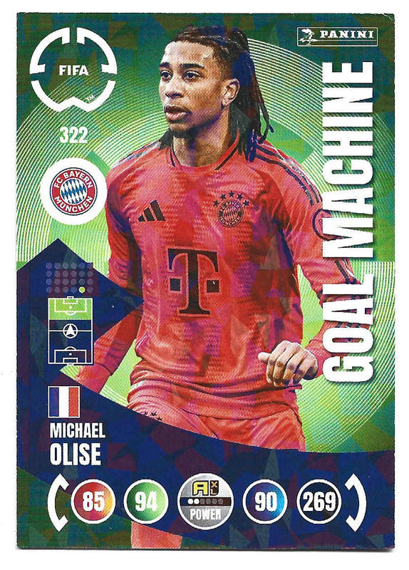 MICHAEL OLISE - PANINI CLUB WORLD CUP 2025 - FOIL GOAL MACHINE TRADING CARD 322