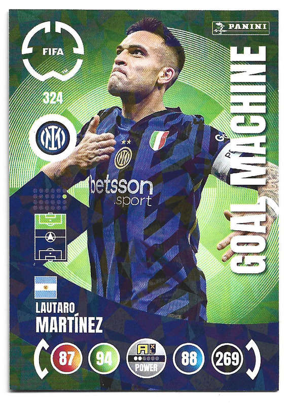 LAUTARO MARTINEZ - PANINI CLUB WORLD CUP 2025 - FOIL GOAL MACHINE TRADING CARD 324