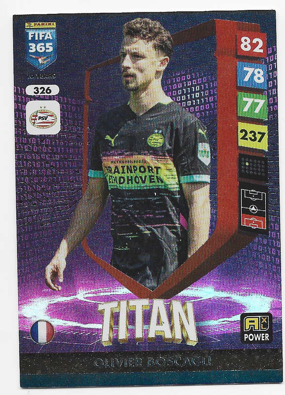 OLIVIER BOSCAGLI - PANINI FIFA 365 COLLECTION 2025 - FOIL "TITAN" TRADING CARD 326