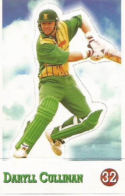 DARYLL CULLINAN - SELECT CRICKET 1997/98 STICKER COLLECTION - RARE "POP-UP" TRADING CARD 32