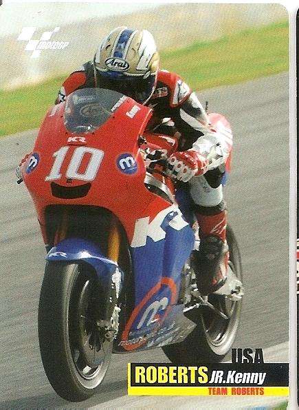 KENNY ROBERTS Jr - MOTO GP 07 `PREZIOSI COLLECTION`  - RIDER TRADING CARD 32