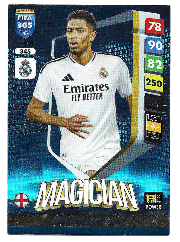 JUDE BELLINGHAM - PANINI FIFA 365 COLLECTION 2025 - FOIL "MAGICIAN" TRADING CARD 345