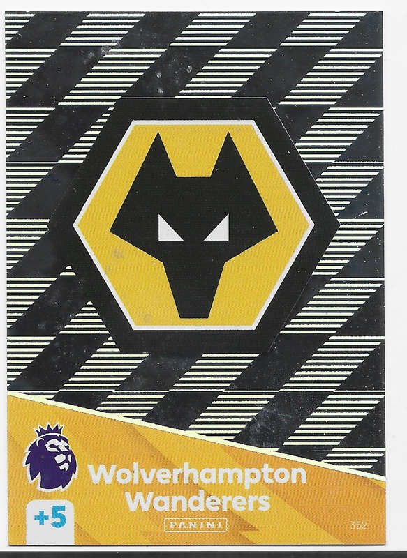 WOLVES -  PANINI English Premier League 2024/25 - FOIL "CLUB LOGO" TRADING CARD 352