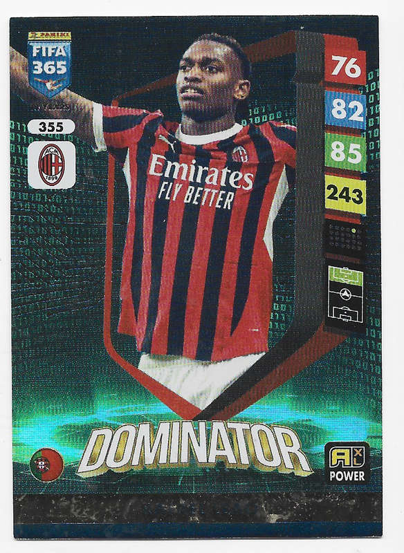 RAFAEL LEAO - PANINI FIFA 365 COLLECTION 2025 - FOIL "DOMINATOR" TRADING CARD 355
